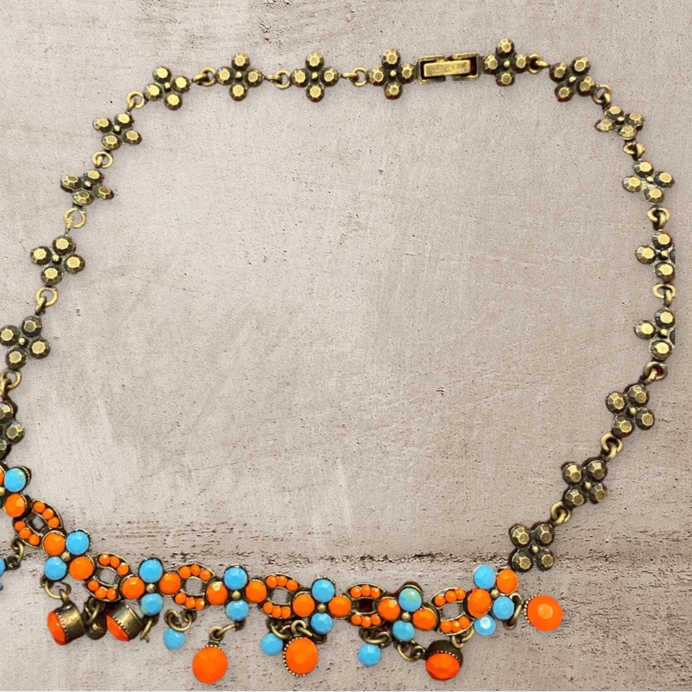 Dainty Choker Necklace Turquoise Coral - Picture 5 of 5